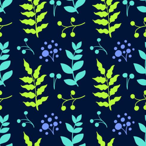 Botanical hand drawn pattern vector