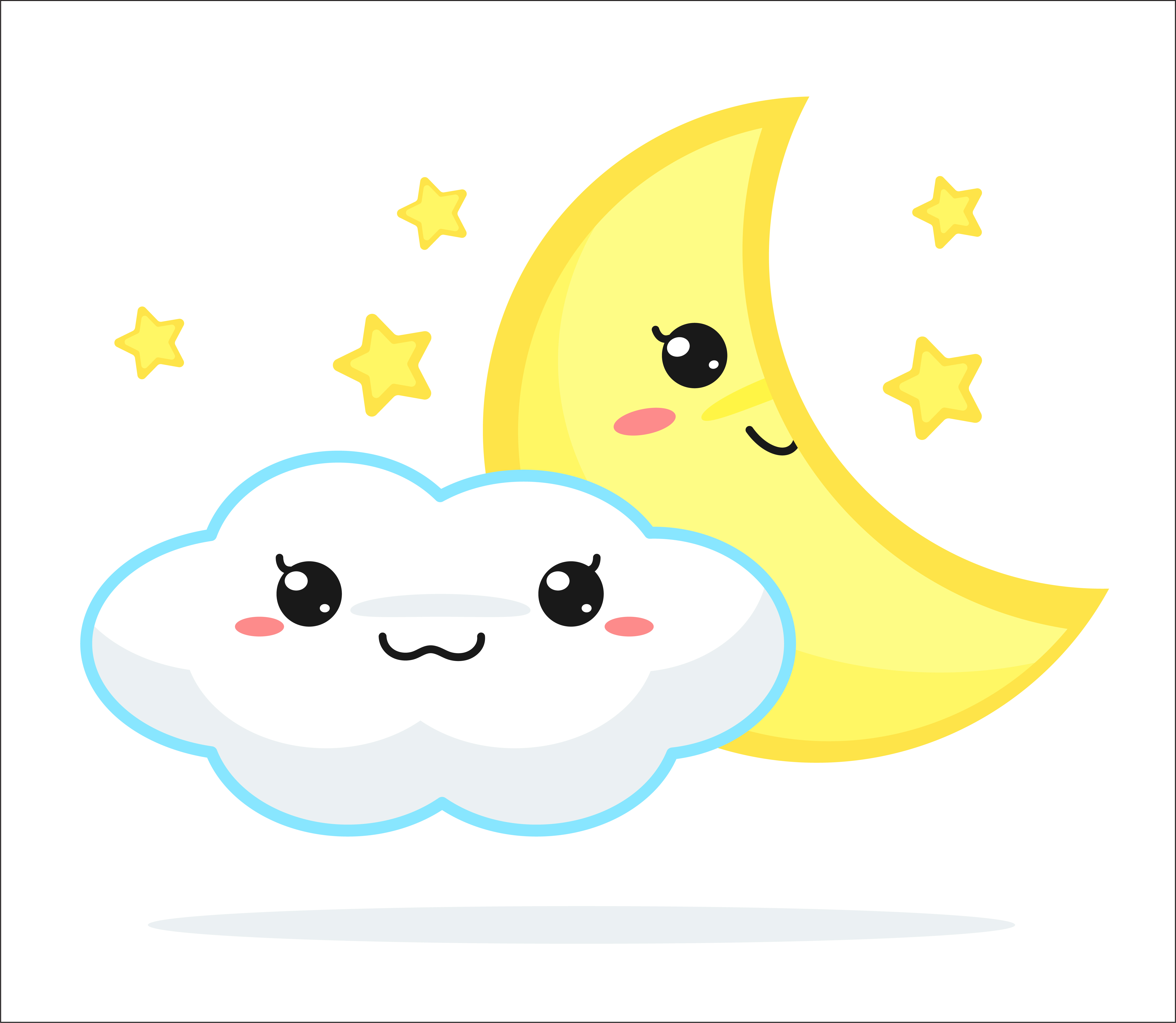 Download Weather forecast vector cute kawaii cartoon. - Download ...