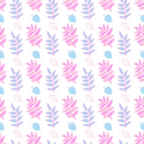 Botanical hand drawn pattern vector