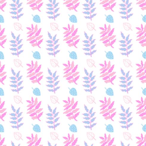 Botanical hand drawn pattern vector