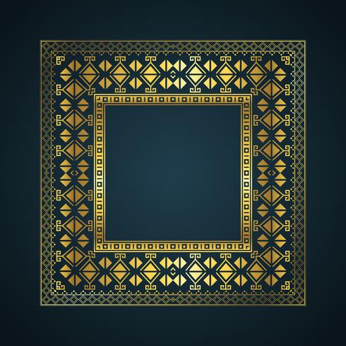 Aztec style border background vector