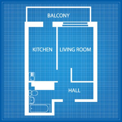 Layout of the apartment vector