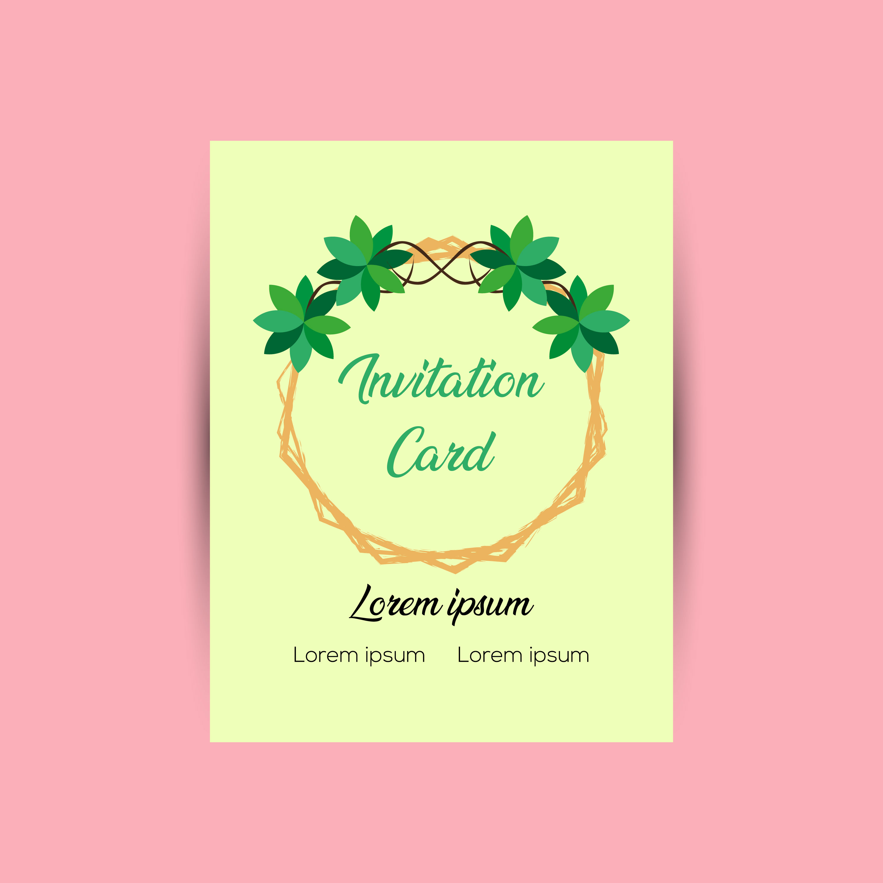 Invitation Card Design Template 594112 Vector Art At Vecteezy