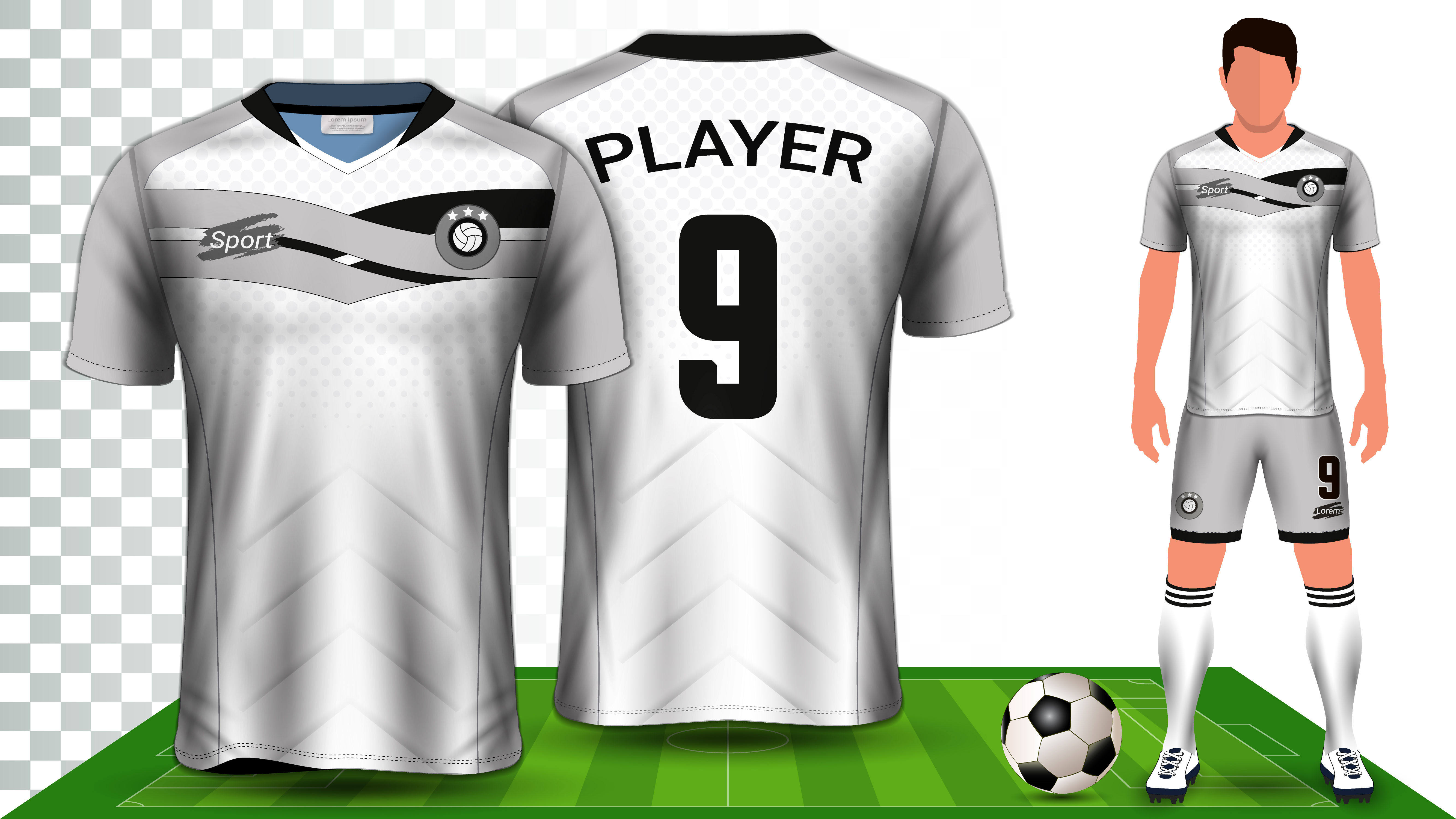 Download Soccer Jersey, Sport Shirt or Football Kit Uniform Presentation Mockup Template. - Download Free ...