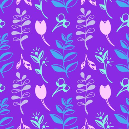 Botanical hand drawn pattern vector