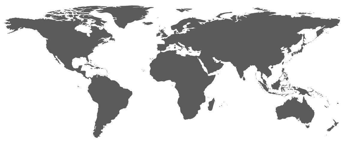 La sombra de un mapa del mundo realista, una imagen de la NASA. vector