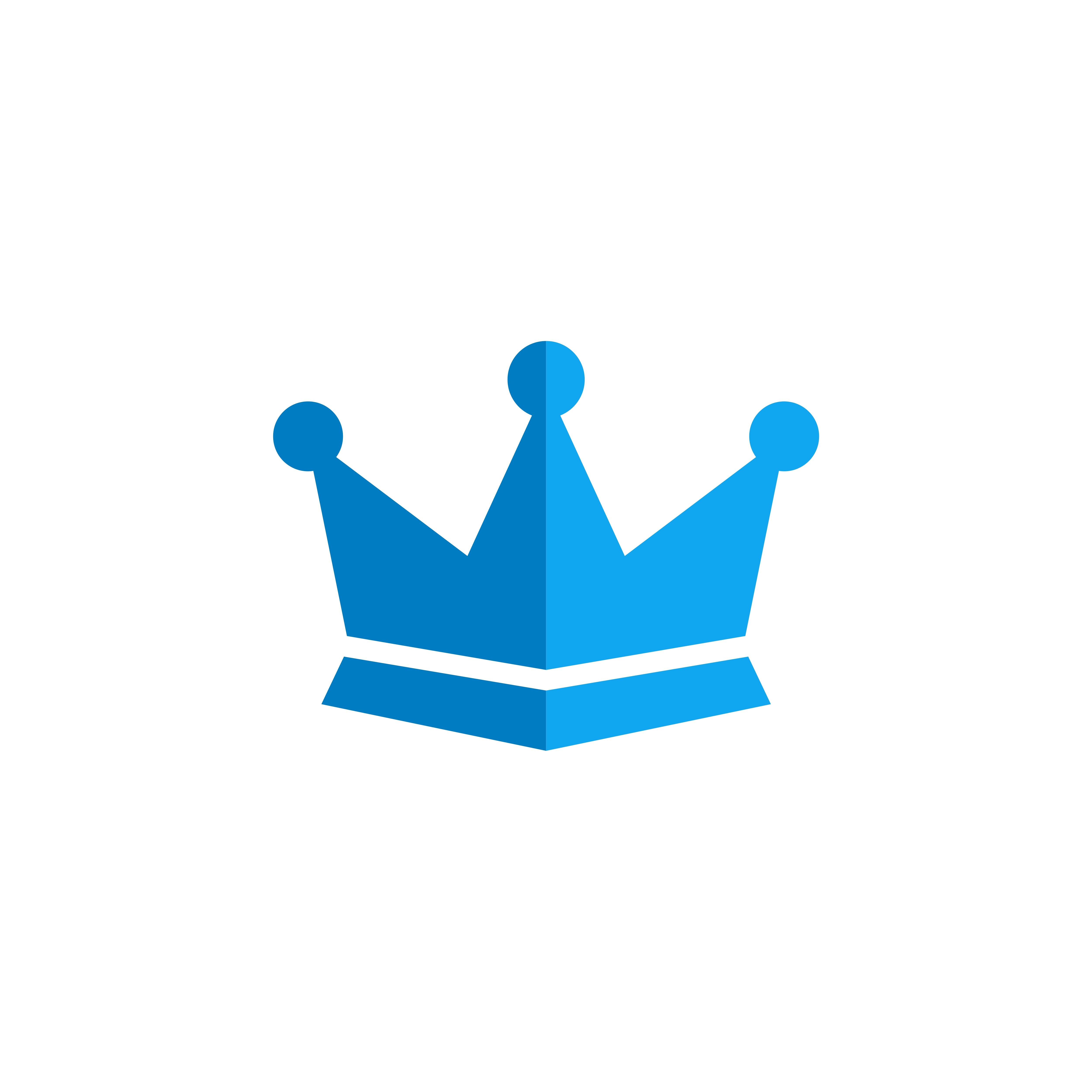 Download Blue Crown Icon Logo Template Illustration Design. Vector ...