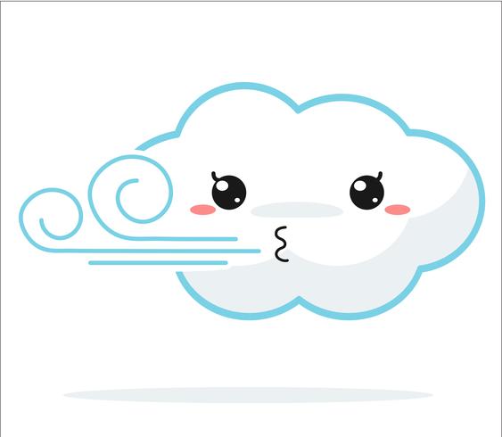 Weather forecast vector cute kawaii cartoon.