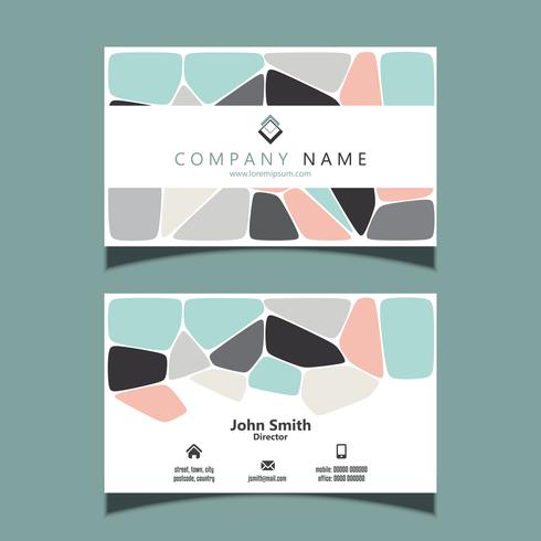 Business card with an abstract design  vector