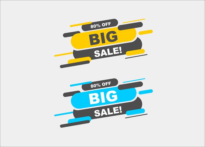 Modern minimal big sale shopping banners vector