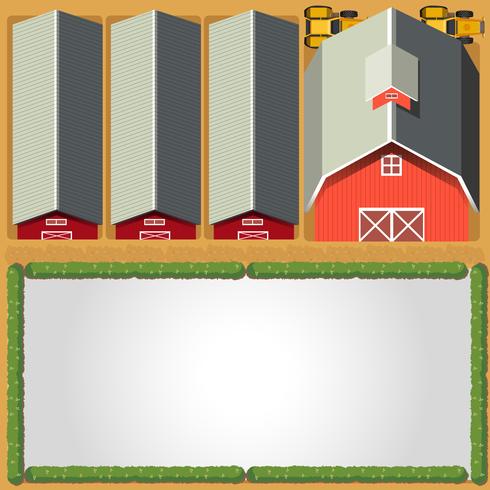 Rural farm border template vector