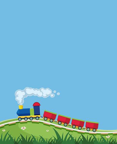 A train in nature template vector