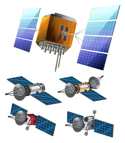 Conjunto de set de satélite vector