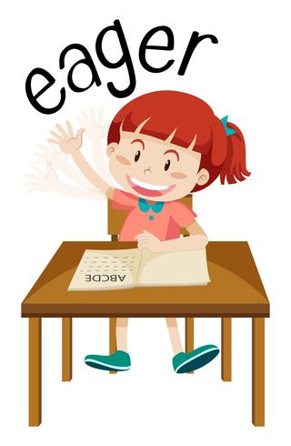 English vocabulary of eager vector