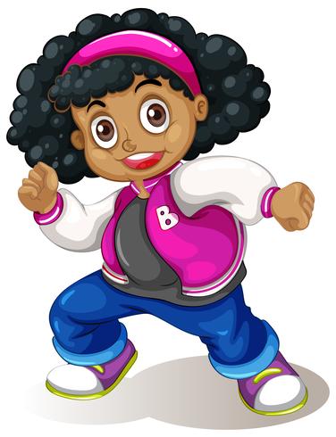 An african girl character vector