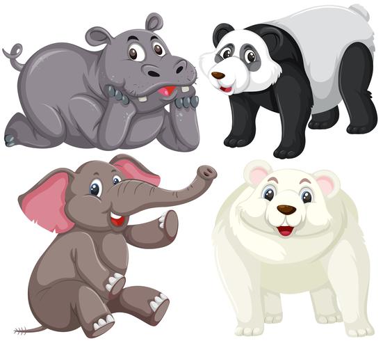 Conjunto de animales aislados. vector