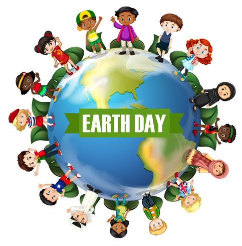 An international earthday icon vector