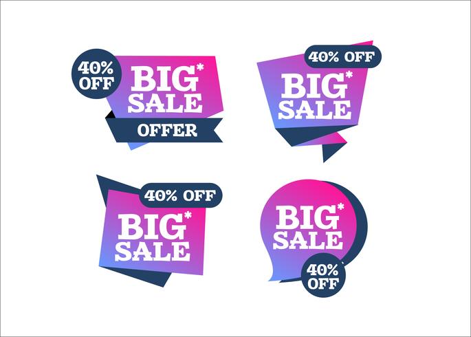 Exclusive shopping colorful concept ribbons vector