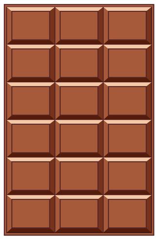 A chocolate bar on white backgrounf vector