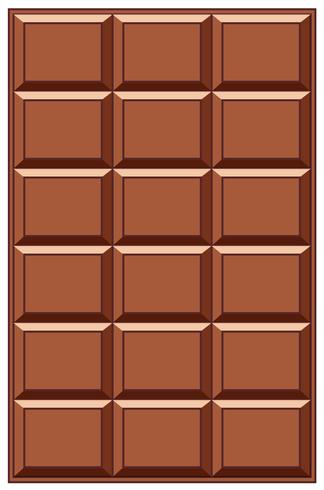 Una barra de chocolate sobre fondo blanco. vector