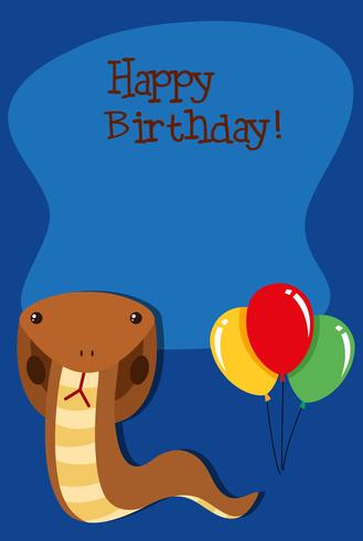 Snake on birthday template 594786 Vector Art at Vecteezy