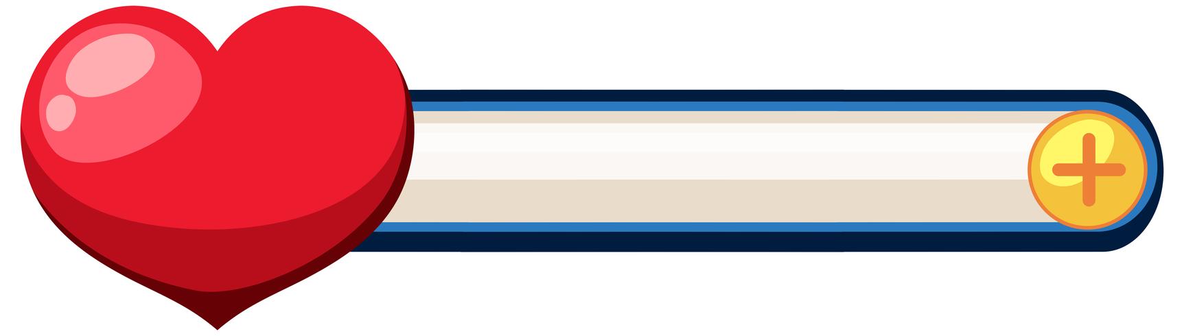 Heart level for game decoration vector