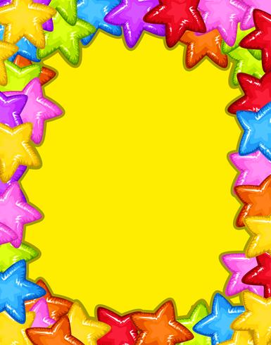 A colourful star frame vector