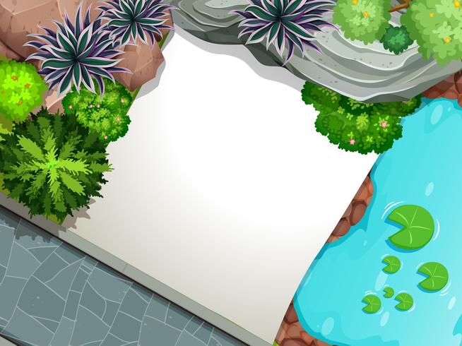 An aeriel view of garden template vector