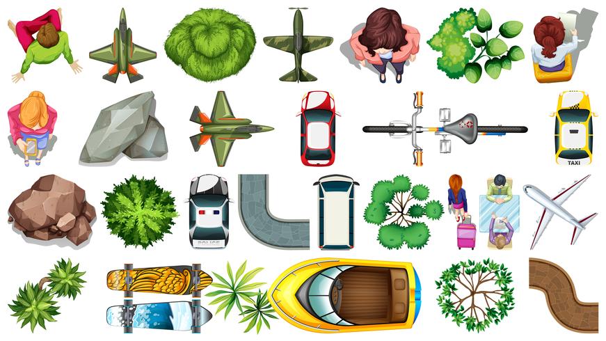 Set of garden element vector