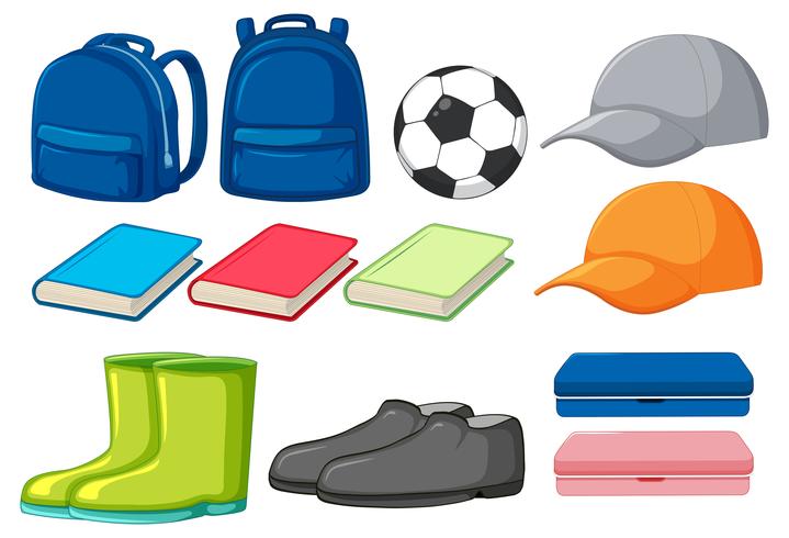 Set od school elements vector