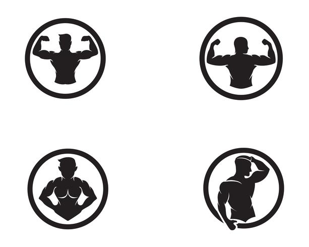 Vector object and Icons for Sport Label, Gym Badge, Fitness Logo Design