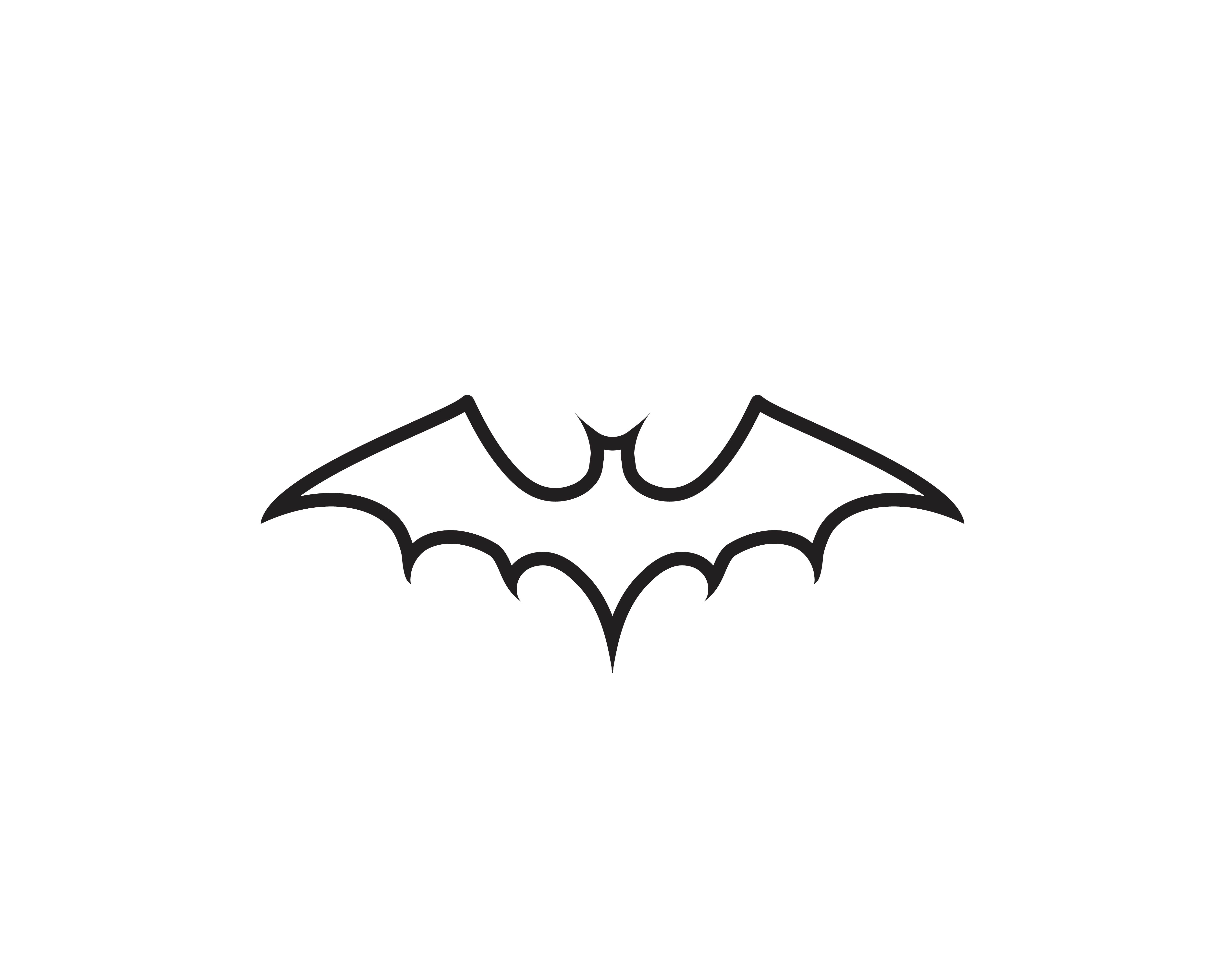 bat drawing template