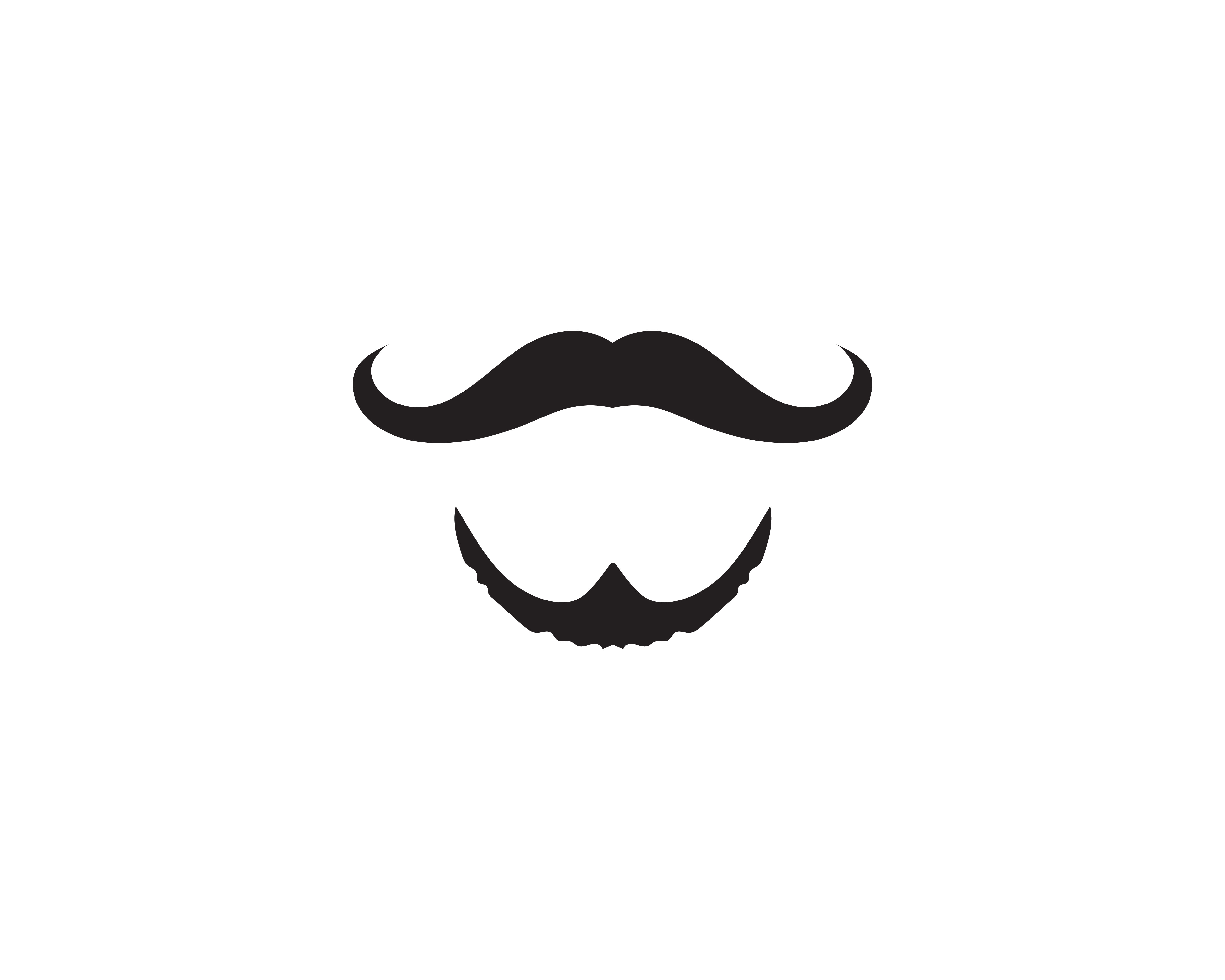 mustache logo vector template 596239 Vector Art at Vecteezy