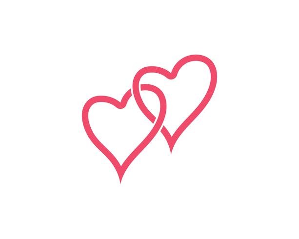 Love heart logo and template