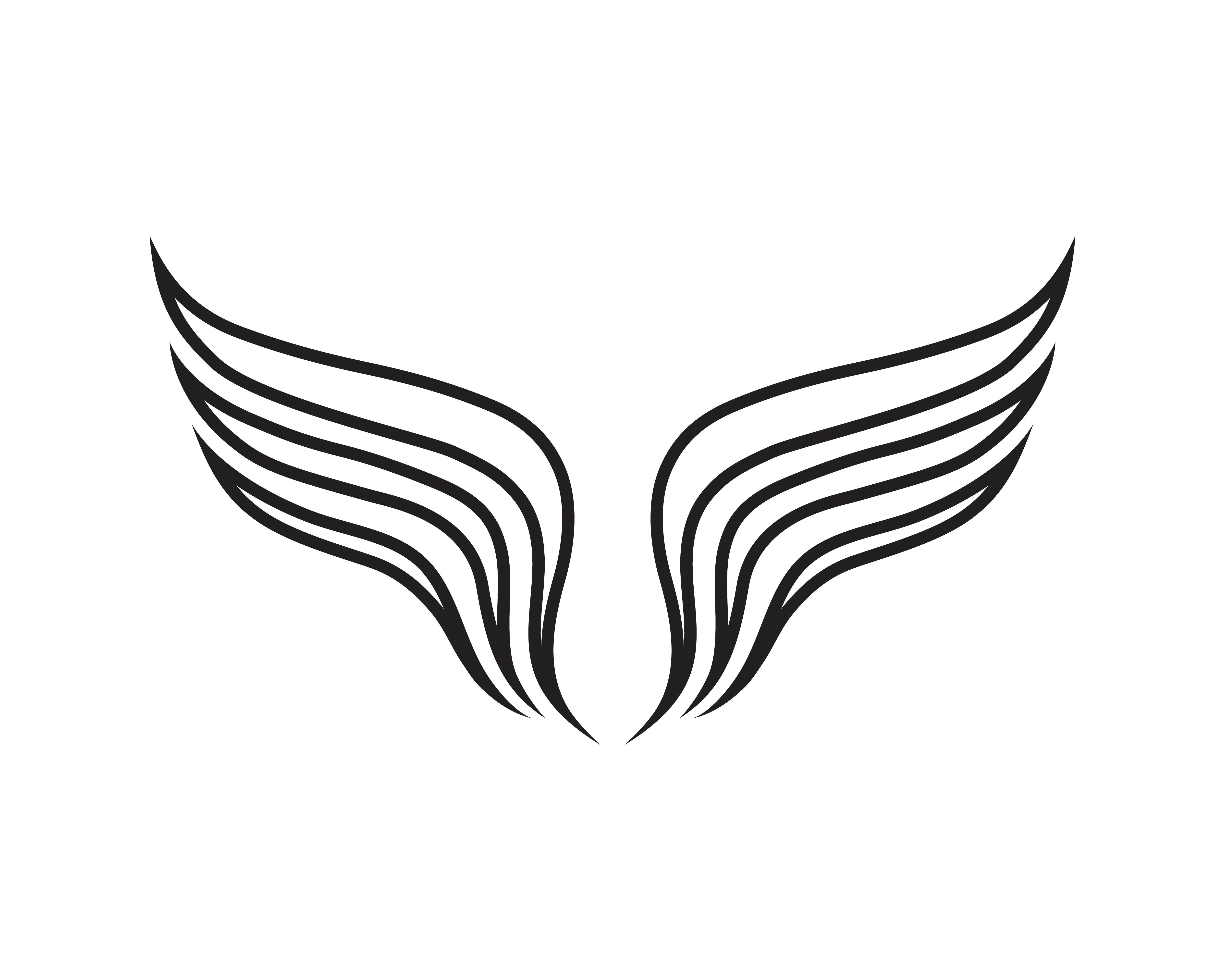 Wing black Logo Template vector illustration design vector 596351