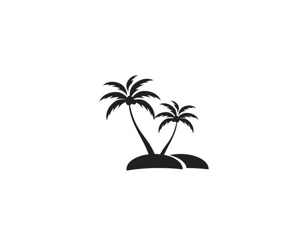 Palm tree summer logo template