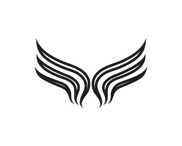 Wing black Logo Template vector illustration design vector 596718 ...