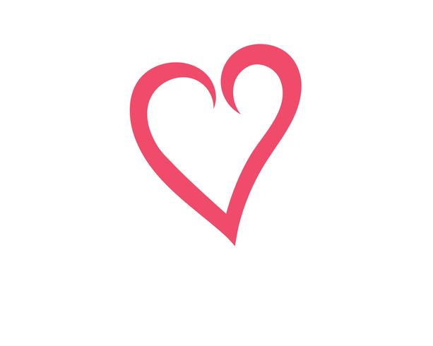Love heart logo and template