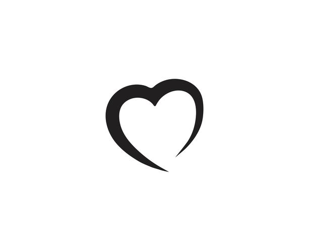 Love heart symbol logo templates