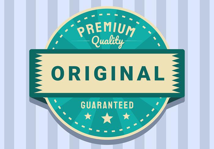 Retro Label on Striped Background vector