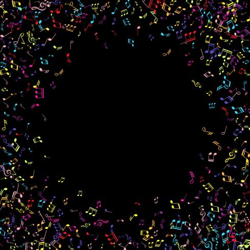 Music notes background  vector