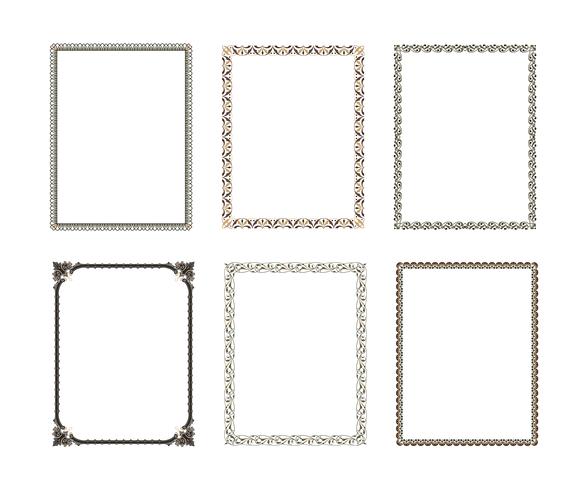 Vector decorative frame. Elegant element for design template, pl