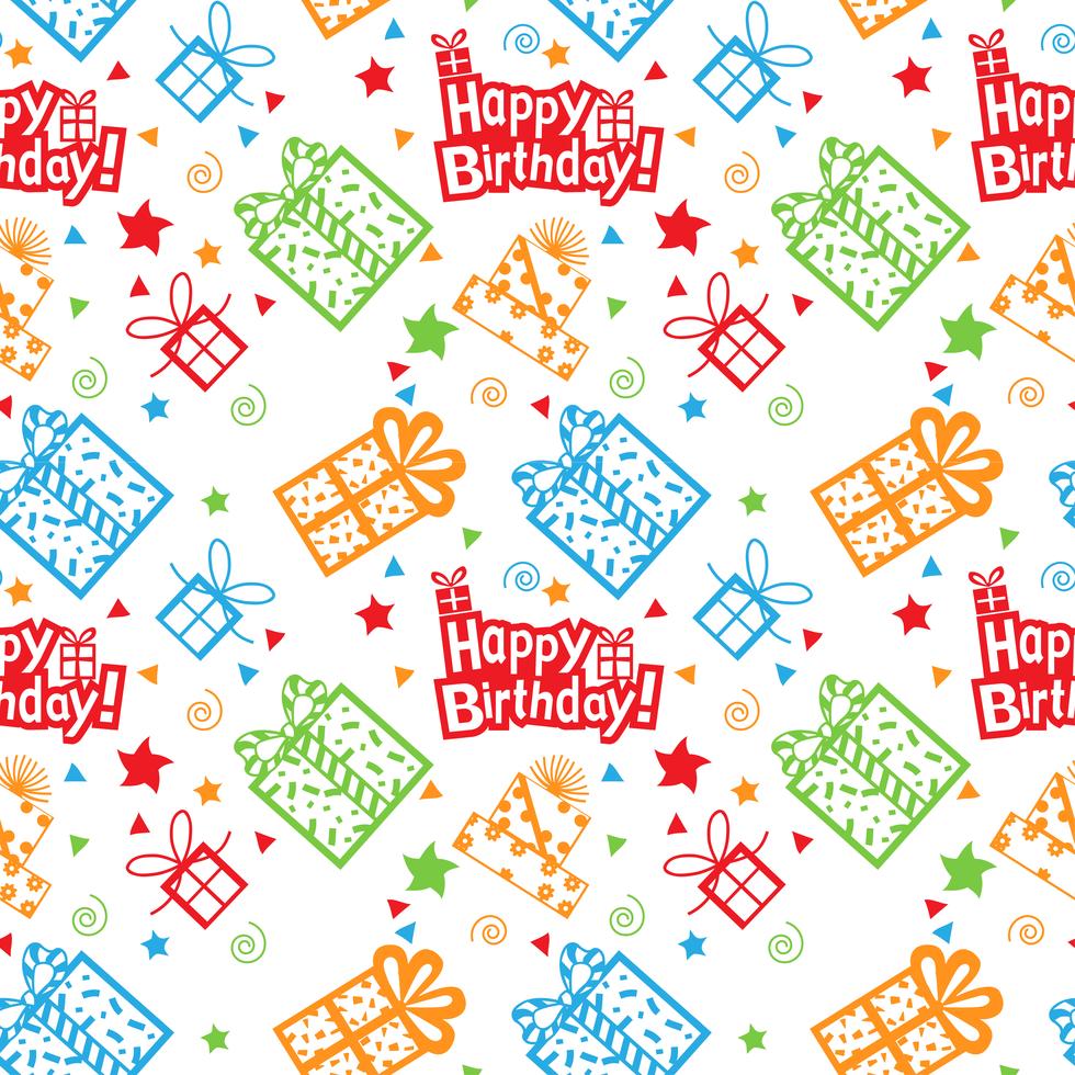 colorful Happy birthday pattern Background 598103 Vector Art at Vecteezy