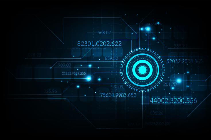 The center of digital communication system. vector