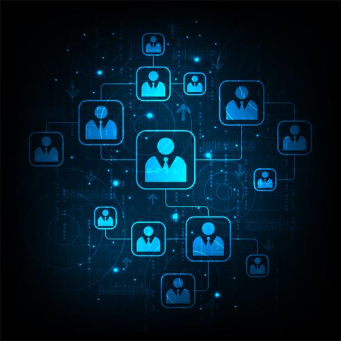 Network of communication systems. vector