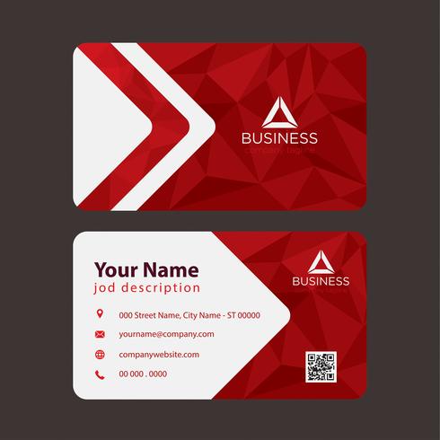 Red Business Card vector