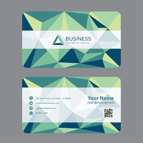 Low Poly Business Card vector