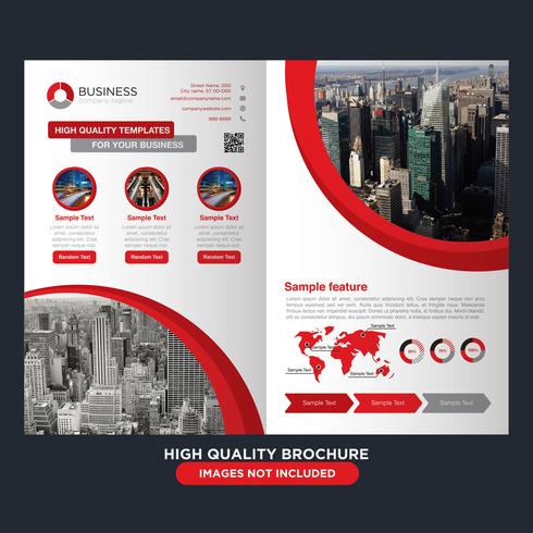 Red Business Fold Brochure vector