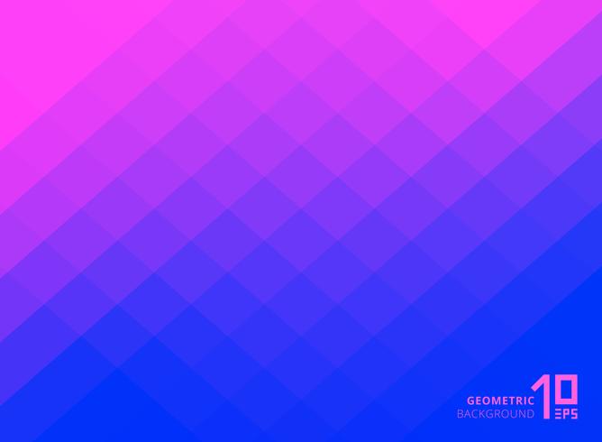 Abstract pink and blue gradient color squares pattern background with copy space. vector