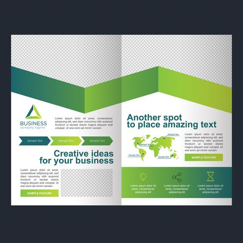 Green Business Fold Brochure vector